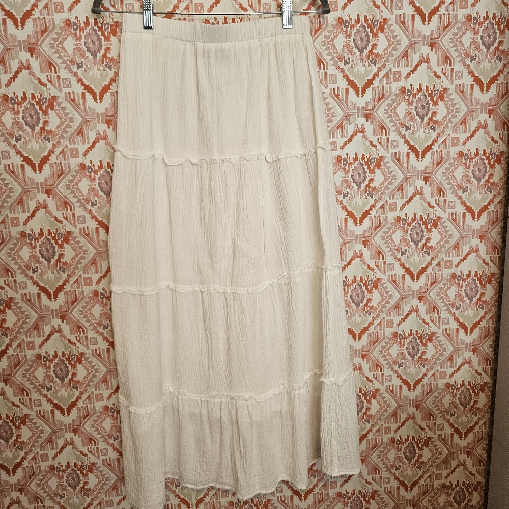 Edikted White Maxi Skirt